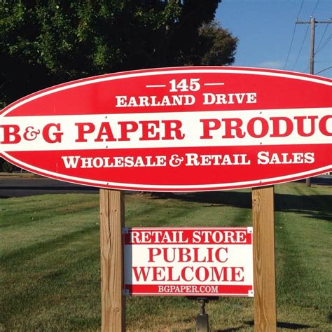  B & G Paper Products Incorporated is a distributor of disposable items made from paper, plastic, and aluminum collectively known as "Paper Products". We service a wide variety of businesses, individuals and general markets with a wide variety of stock items, the option of purchasing very small quantities and the availability of many similar ... 